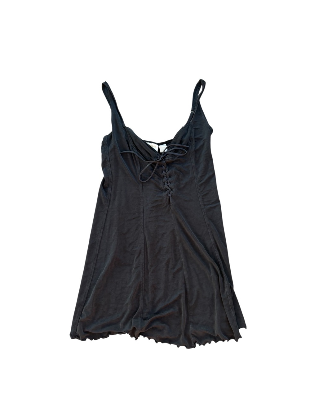 Vintage VS Black Lace Up Bustier Cami Top Y2K Lingerie M